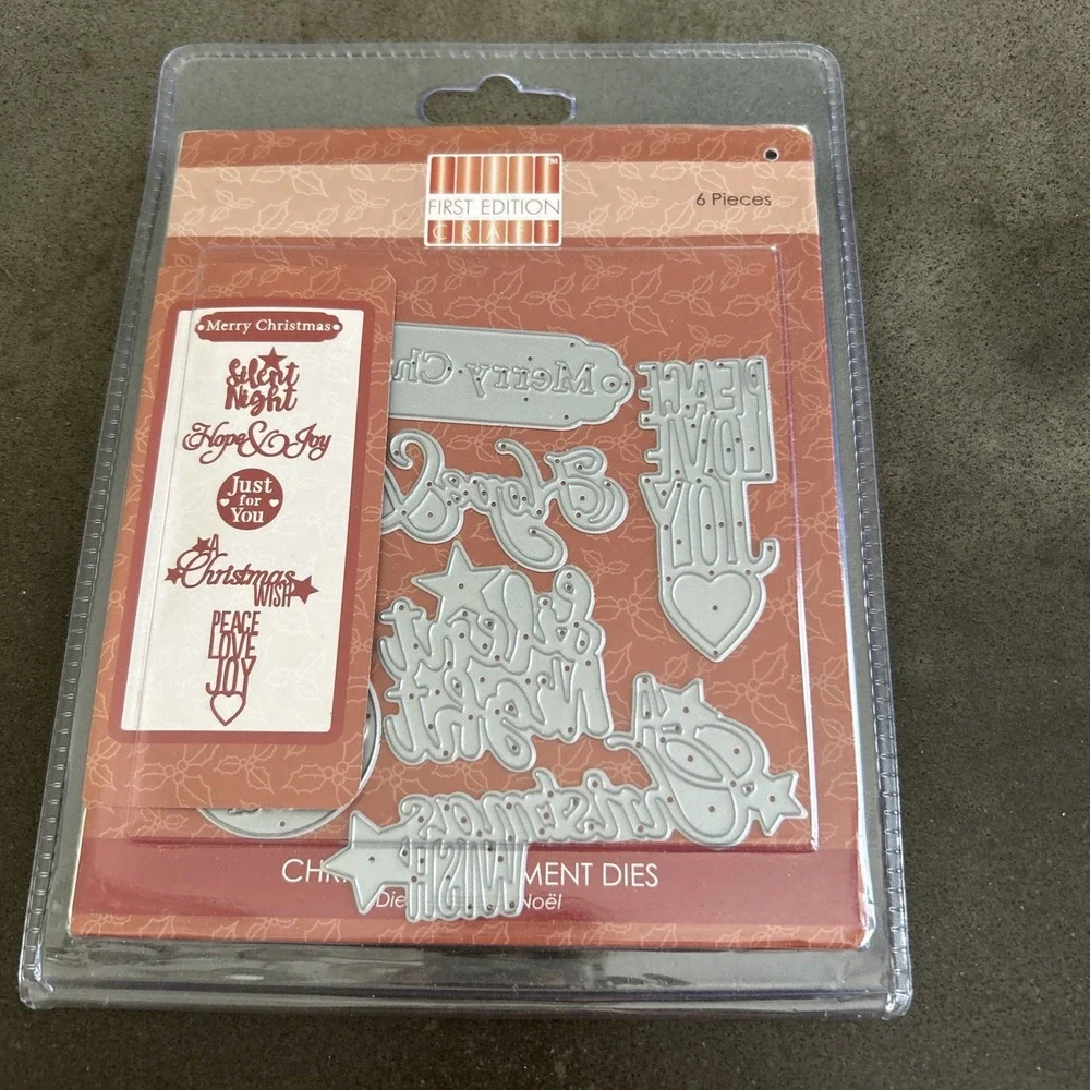 NEW‎ First Edition Craft Metal Dies Christmas Sentiment Card Making Scrapbooking